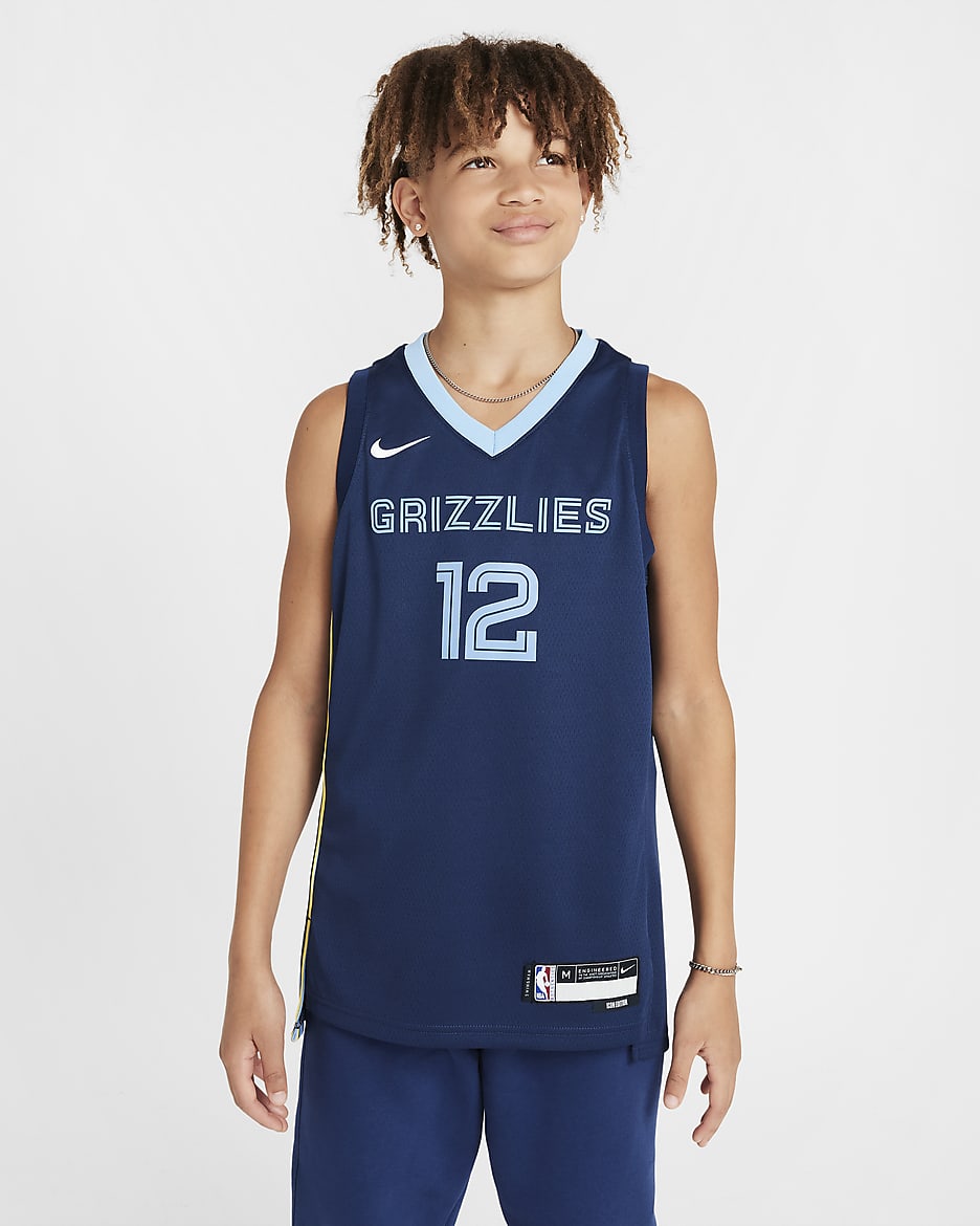 Memphis Grizzlies 2023 24 Icon Edition Older Kids Nike NBA Swingman Jersey. Nike DK